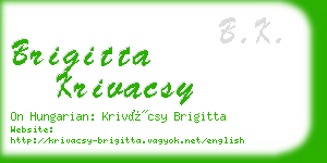 brigitta krivacsy business card